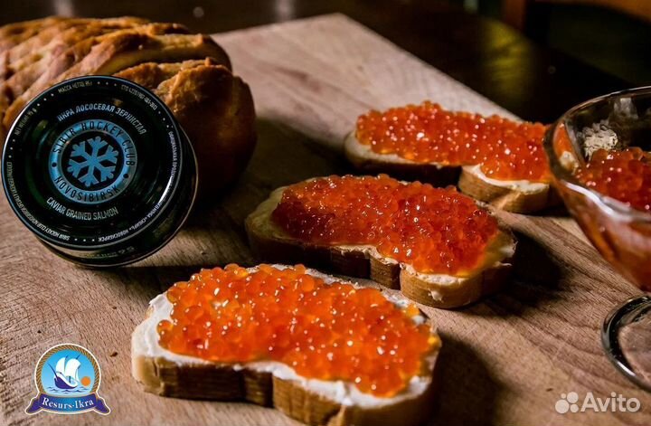 Красная икра горбуши из мороженного сырья