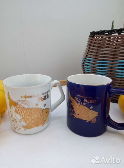 Бокал со знаком зодиака Рыба