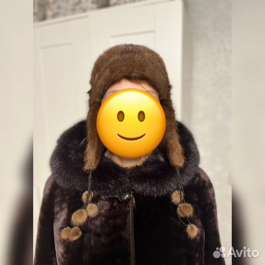 Шапка зимняя норковая женская