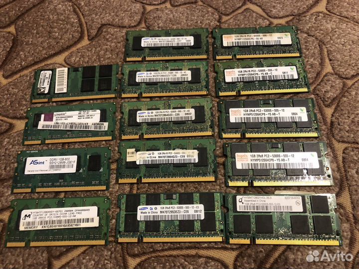 Оперативная память для ноутбука DDR2 и DDR3