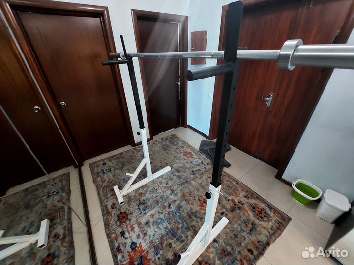 Штанга олимпийская + укороченая + стойка +фиксатор