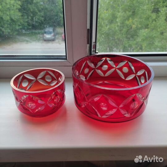 Предметы сервировки Рубиновое стекло
