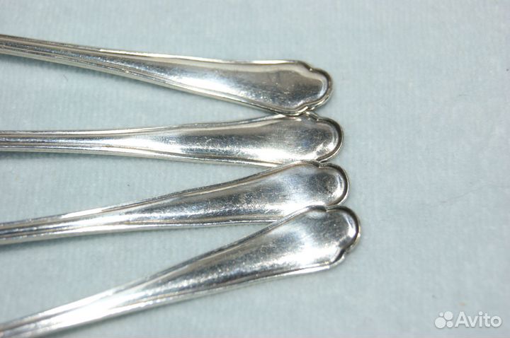 Набор 4 ложки кофейных серебро 925 англия 1920