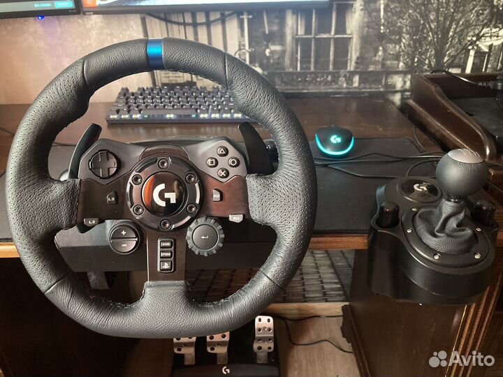 Игровой руль для пк logitech g923 с кпп