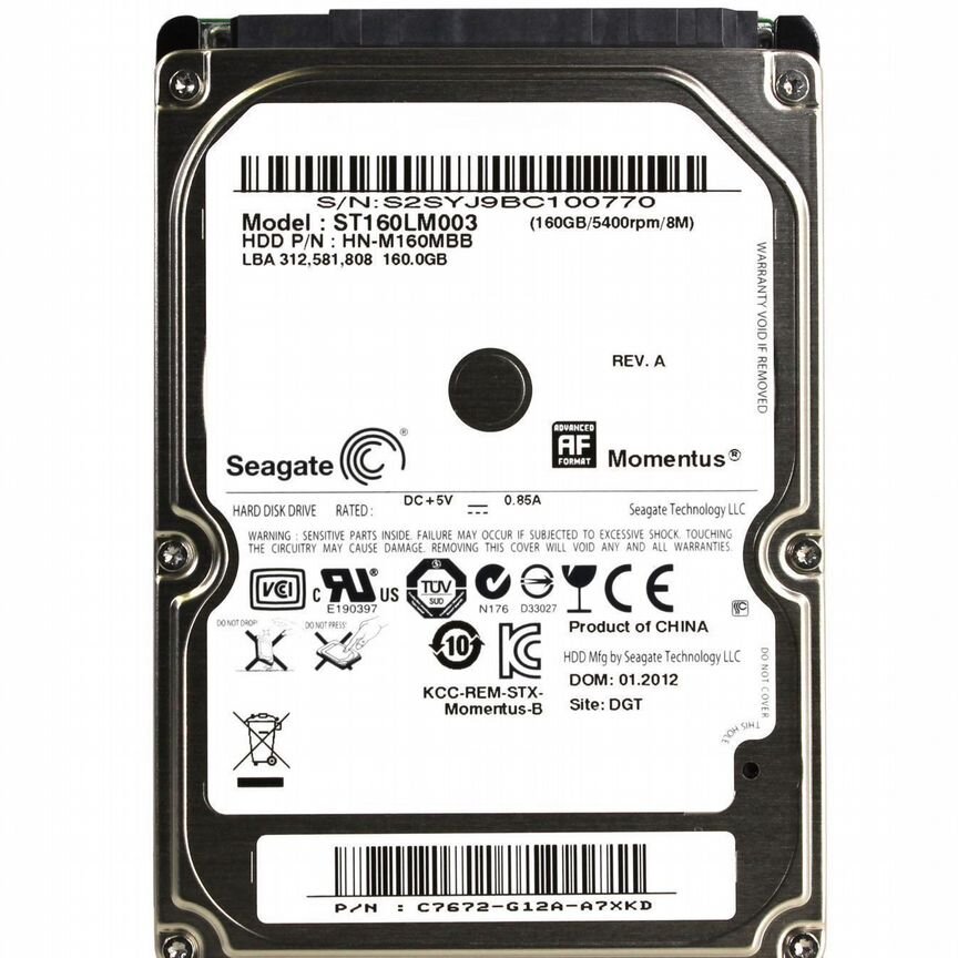 [ST160LM003] Жесткий Диск Seagate 160gb Sata2.5" St160lm003