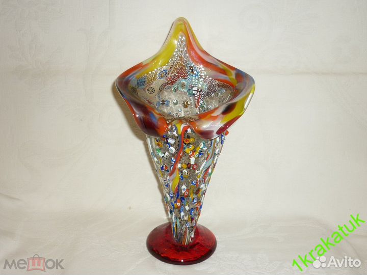 Ваза для цветов рог изобилия. Венеция. Murano