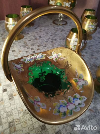 Сервиз, Богемия,Чехословакия.Смальта, золочение