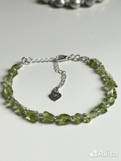 Браслет Хризолит натуральный