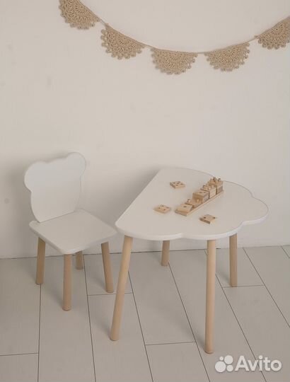 Стул медвежонок и стол облако