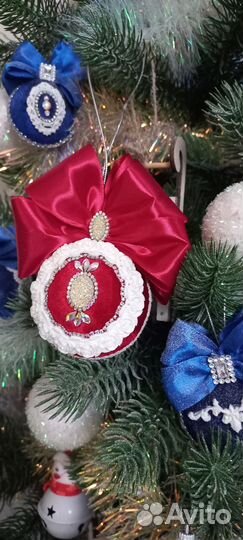 Елочные шары из бархата