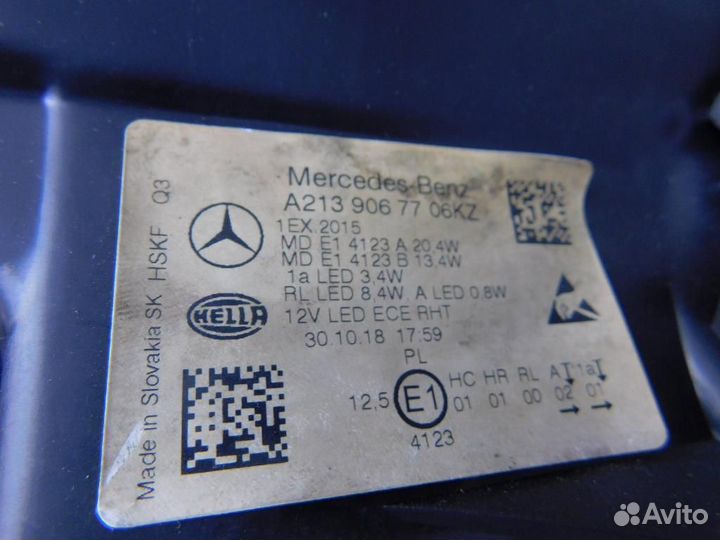 Фара левая Mercedes-Benz E-Class