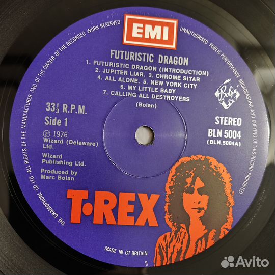 T.Rex - Futuristic Dragon 1976 UK EMI 1 press M/NM