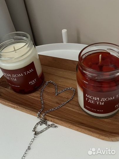 Свеча с сердечками