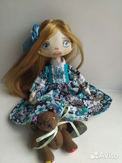 Текстильная интерьерная кукла ручной работы