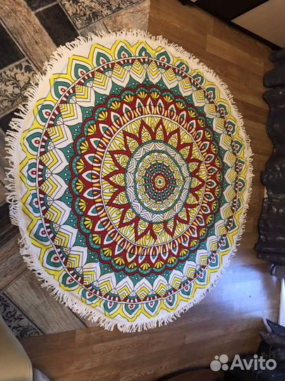 Новое пляжное махровое полотенце