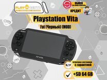 PS Vita Black Fat (Molecula) + 64GB + игры б/у