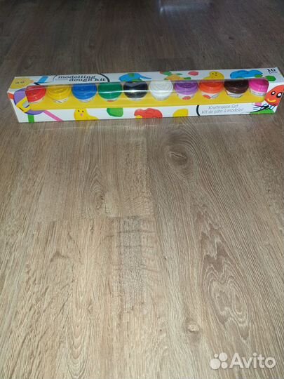 Пластилин-тесто 10 цветов. финляндия