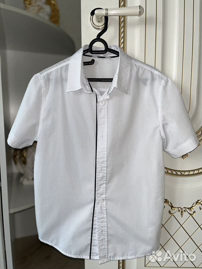Белая рубашка на мальчика р.146