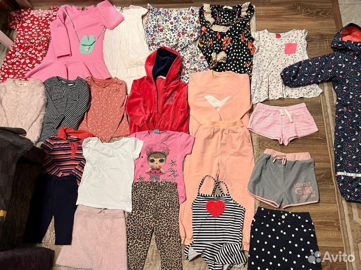 Вещи пакетом для девочки 110р