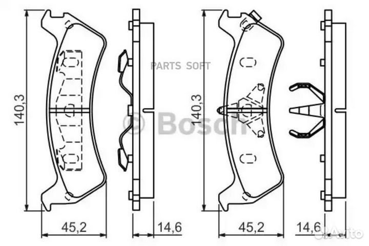 Bosch 0986424655 Колодки тормозные дисковые зад