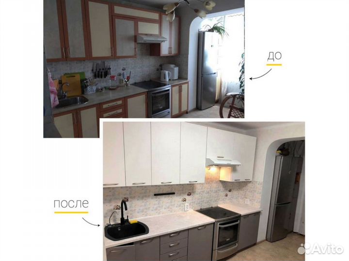 Замена фасадов кухни. Кухонные фасады на заказ