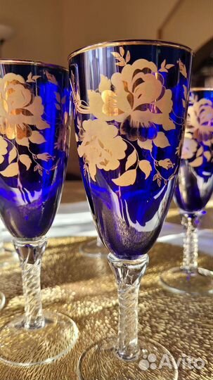 Фужеры бокалы богемия СССР