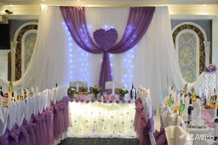 Оформление свадебного зала