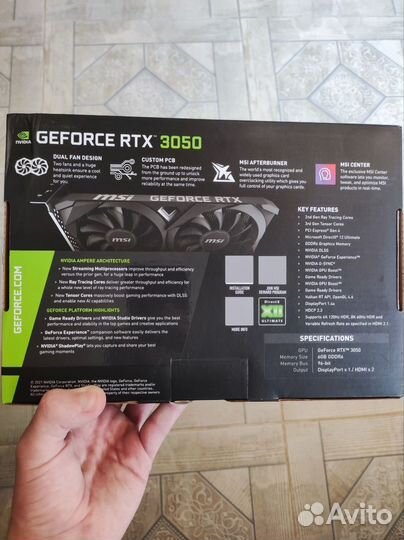 Видеокарта MSI RTX 3050