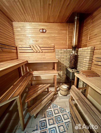 Баня на дровах + бильярд