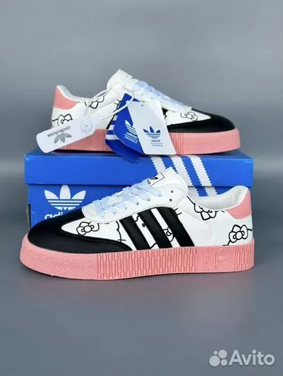 Кроссовки женские Adidas samba x hello kitty