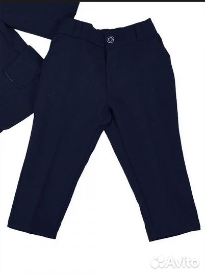 Костюм праздничный тёмно-синий габардин