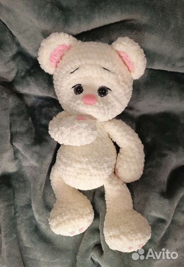 Вязаный мишка мягкая игрушка