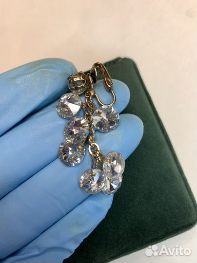 Серьги клипсы винтаж Swarovski#Винтажные клипсы