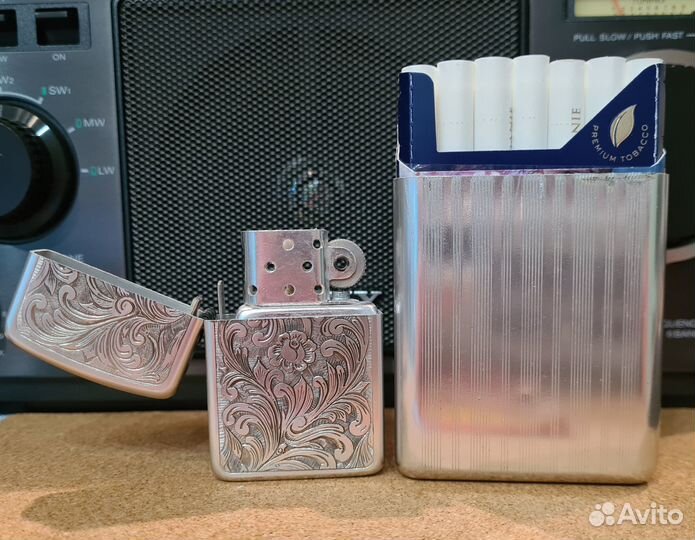 Park Sherman № 2.Зажигалка+Портсигар USA 1940 годы