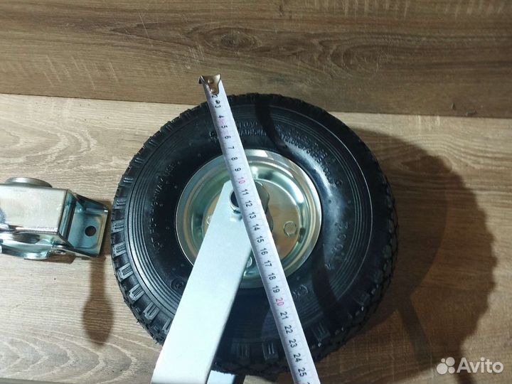 Опорное пневмо колесо для прицепов с хомутом