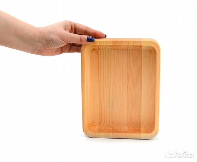 Тарелка деревянная прямоугольная 22х16,5х3,5