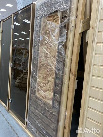 Банная дверь 3d панно