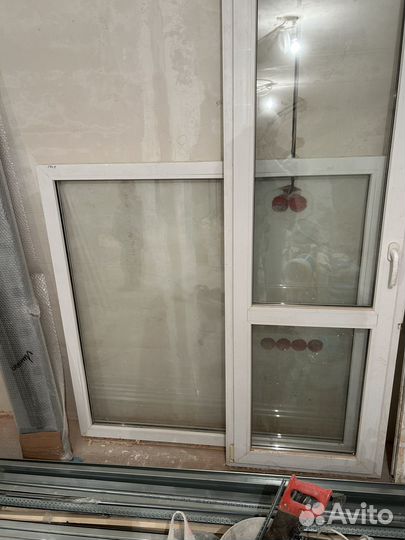 Балконный блок с дверью бу