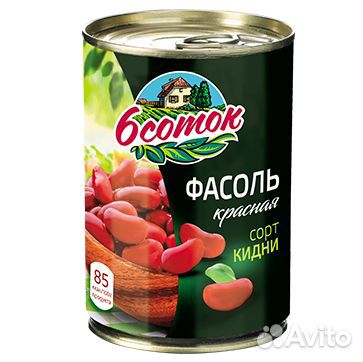 Фасоль 6 Соток Красная 425мл Зеленая Компания