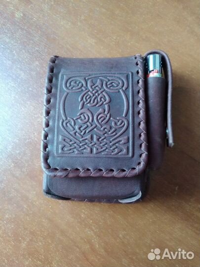 Портсигар Макей кожаный