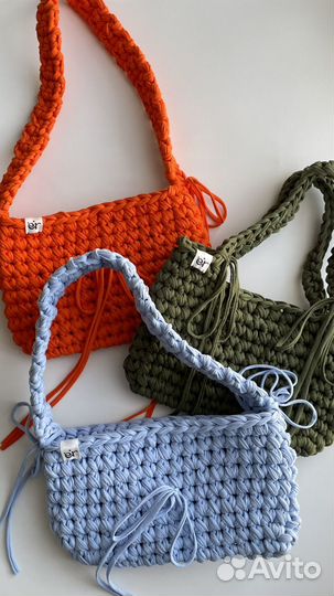 Вязаная сумка ручной работы