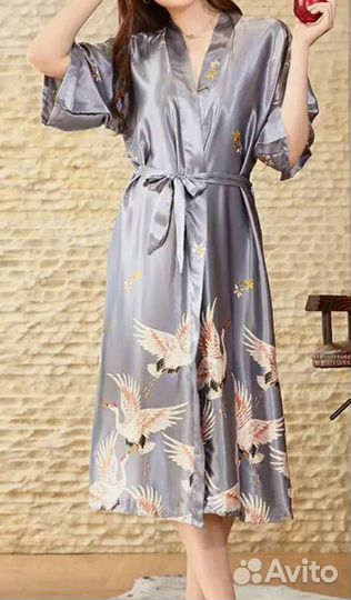 Халат кимоно с поясом