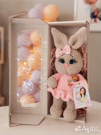 Вязаные игрушки заяц