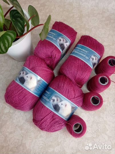 Пряжа пух норки