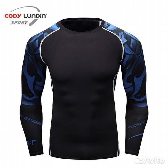 Рашгард для мма cody синий узор (р. L)