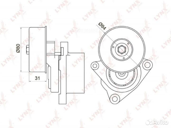 Lynxauto PT-3030 Натяжитель ремня навесного оборуд