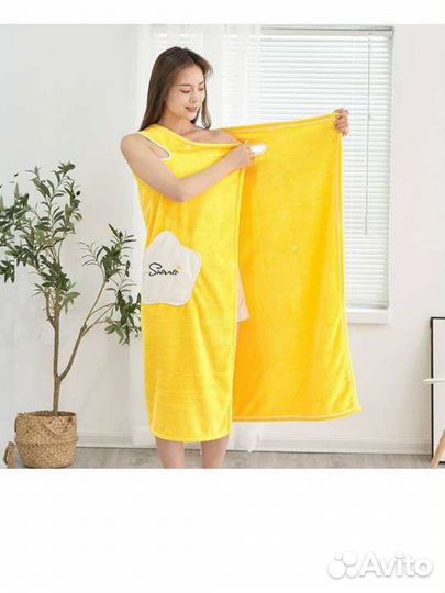 Банный халат килт и чалма-повязка новые