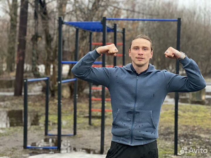 Уличный спортивный комплекс турник брусья рукоход