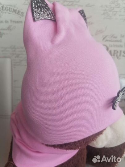 Шапка+хамут,набор, р. 50-54(отправляю в регионы)