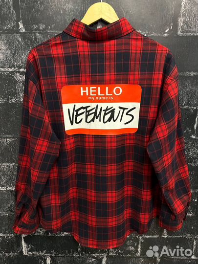 Рубашка Vetements Hello My Name